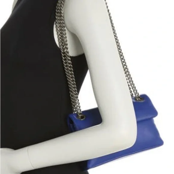 SOLD⛔️Authentic KURT GEIGER LONDON SMOOTH convertible Leather flap magnetic - Picture 11 of 12